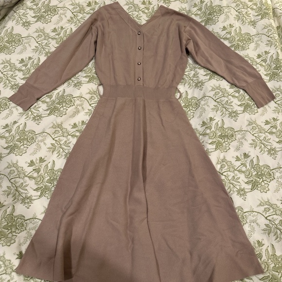 Dresses & Skirts - Mauve Long Sleeve Knit Lounge Dress